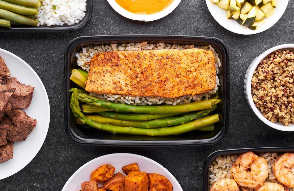 Several high nutrition meals